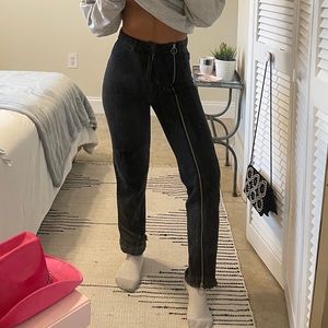 Zara Black washed denim mom jeans